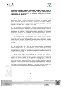 Consulta la decisión en PDF. - Consejo Audiovisual de Andalucía