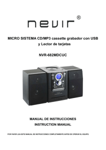 MICRO SISTEMA CD/MP3 cassette grabador con USB y Lector de