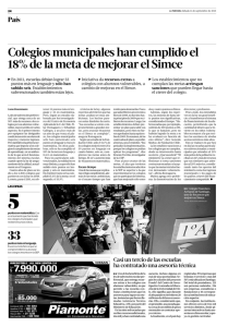 Colegios municipales han cumplido el 18% de la meta de mejorar el