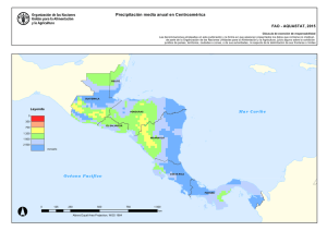 Precipitación media anual en Centroamérica