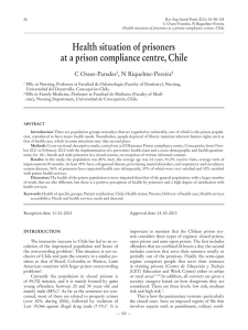 Health situation of prisoners at a prison compliance centre, Chile