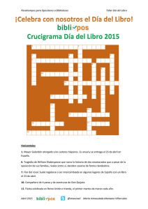 Crucigrama Día del Libro 2015