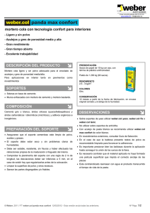 mortero cola con tecnología confort para interiores