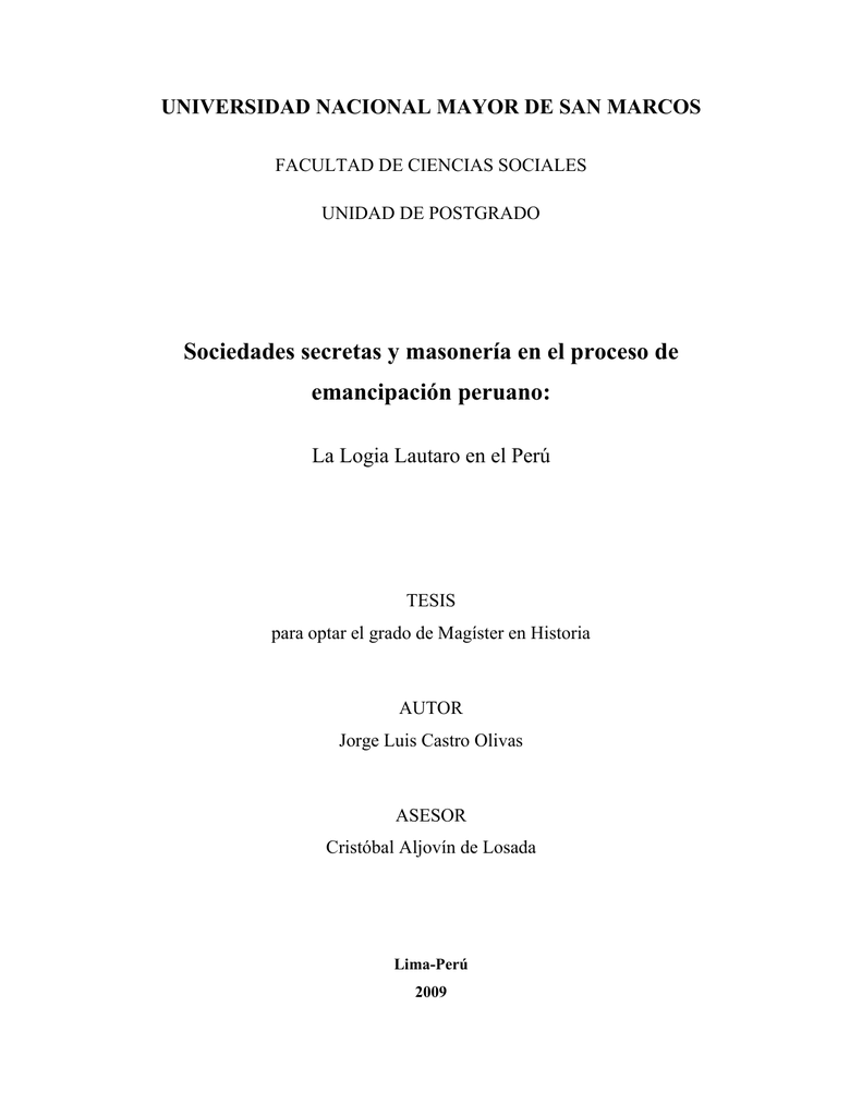 Sociedades Secretas Y Masonería En El Proceso De Emancipación - 