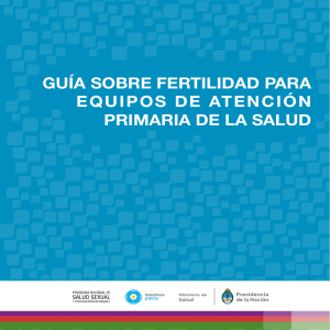 guía sobre fertilidad para equipos de atención primaria de la salud