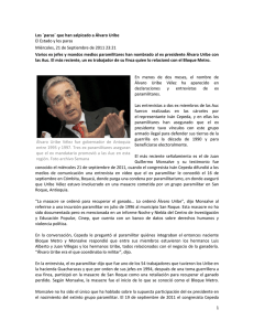 1 Los ´paras´ que han salpicado a Álvaro Uribe El Estado y los