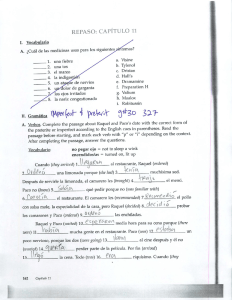 Page 1 REPASO: CAPÍTULO 11 I. Vocabulario A. ¿Cuál de las