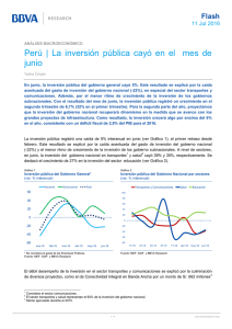 Perú | La inversión pública cayó en el mes de junio