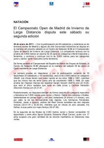El Campeonato Open de Madrid de Invierno de Larga Distancia