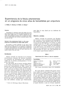 Supervivencia de la fístula arteriovenosa