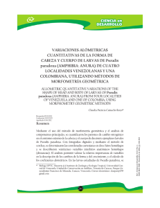 VARIACIONES ALÓMETRICAS CUANTITATIVAS DE LA FORMA