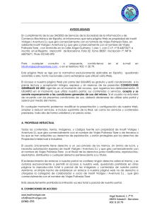 aviso legal Web de Viajes Polinesia Tiares