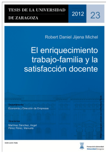 El enriquecimiento trabajo-familia y la satisfacción docente / Robert
