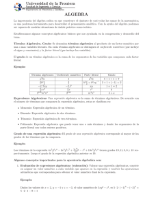 Clase 4 algebra y simbologia - DME-UFRO