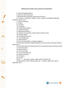 28 temas para escribir o para conversar en sexto básico 3. Carta al