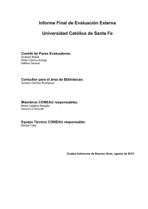 Informe Final de Evaluación Externa Universidad Católica