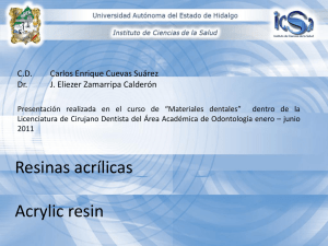 Resinas Acrílicas - Universidad Autónoma del Estado de Hidalgo