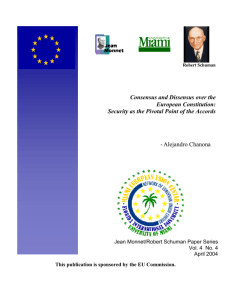 Consensus and Dissensus over the European Constitution: Security
