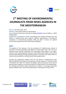 1st meeting of environmental journalists from news agencies in the