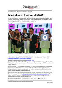 Madrid es vol endur el MWC