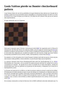 Louis Vuitton pierde su Damier checkerboard pattern