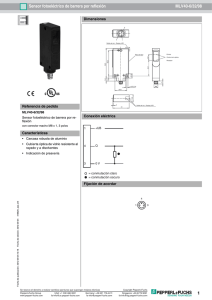 1 Sensor fotoeléctrico de barrera por reflexión MLV40