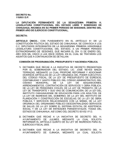 DECRETO No. 119/05 I D.P. LA DIPUTACI&Oacute;N PERMANENTE DE