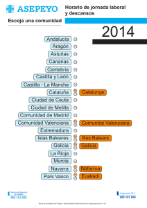 Horario de jornada laboral y descansos Escoja una comunidad