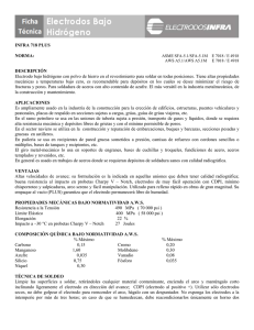 INFRA 718 PLUS NORMA: DESCRIPCIÓN Electrodo bajo