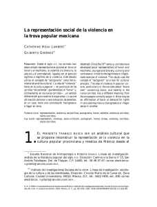 La representación social de la violencia en la - E-journal