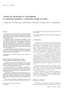 Estudio de hipotensión en hemodiálisis en pacientes sometidos a