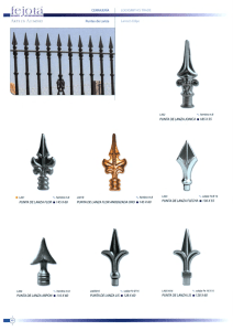 Puntas de lanza en aluminio fundido