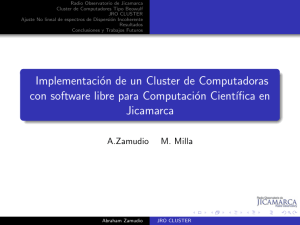 Implementación de un Cluster de Computadoras con software libre