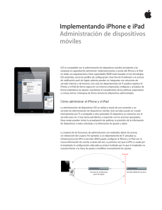Implementando iPhone e iPad Administración de dispositivos móviles