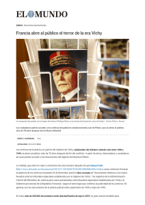 Francia abre al público el terror de la era Vichy