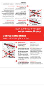 Instrucciones para votar Instrucciones para votar
