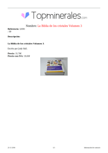 Topminerales 2014 / Catálogo de tienda Nombre: La Biblia de los
