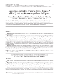 Descripción de los tres primeros brotes de gripe A (H1N1) 2009
