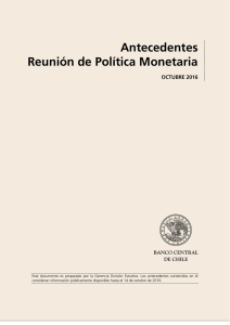 Antecedentes Reunión de Política Monetaria octubre 2016