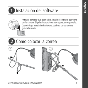 Instalación del software Cómo colocar la correa