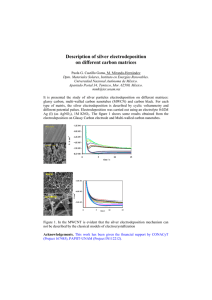 Description of silver electrodeposition on different carbon matrices