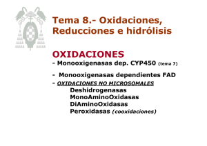 Tema 8.- Oxidaciones, Reducciones e hidrólisis OXIDACIONES