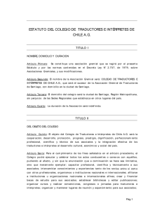 Estatutos - Colegio de Traductores e Intérpretes de Chile AG