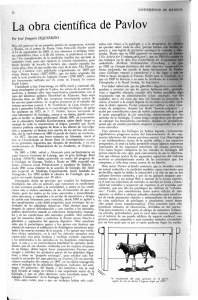 La obra científica de Pavlov - Revista de la Universidad de México