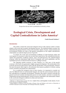 Ecological Crisis, Development and Capital Contradictions in Latin