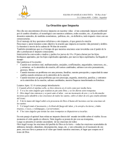 La Oración que Impacta - Iglesia Evangélica Bautista El Rey Jesús