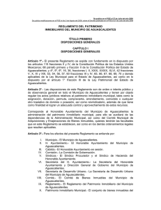 reglamento del patrimonio inmobiliario del municipio de