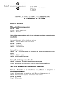 NORMATIVA DE MOVILIDAD INTERNACIONAL DE ESTUDIANTES