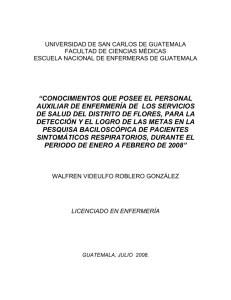 conocimientos que posee el personal auxiliar de