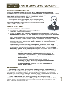 UNIDAD III (1) Sobre el Género Lírico y José Martí